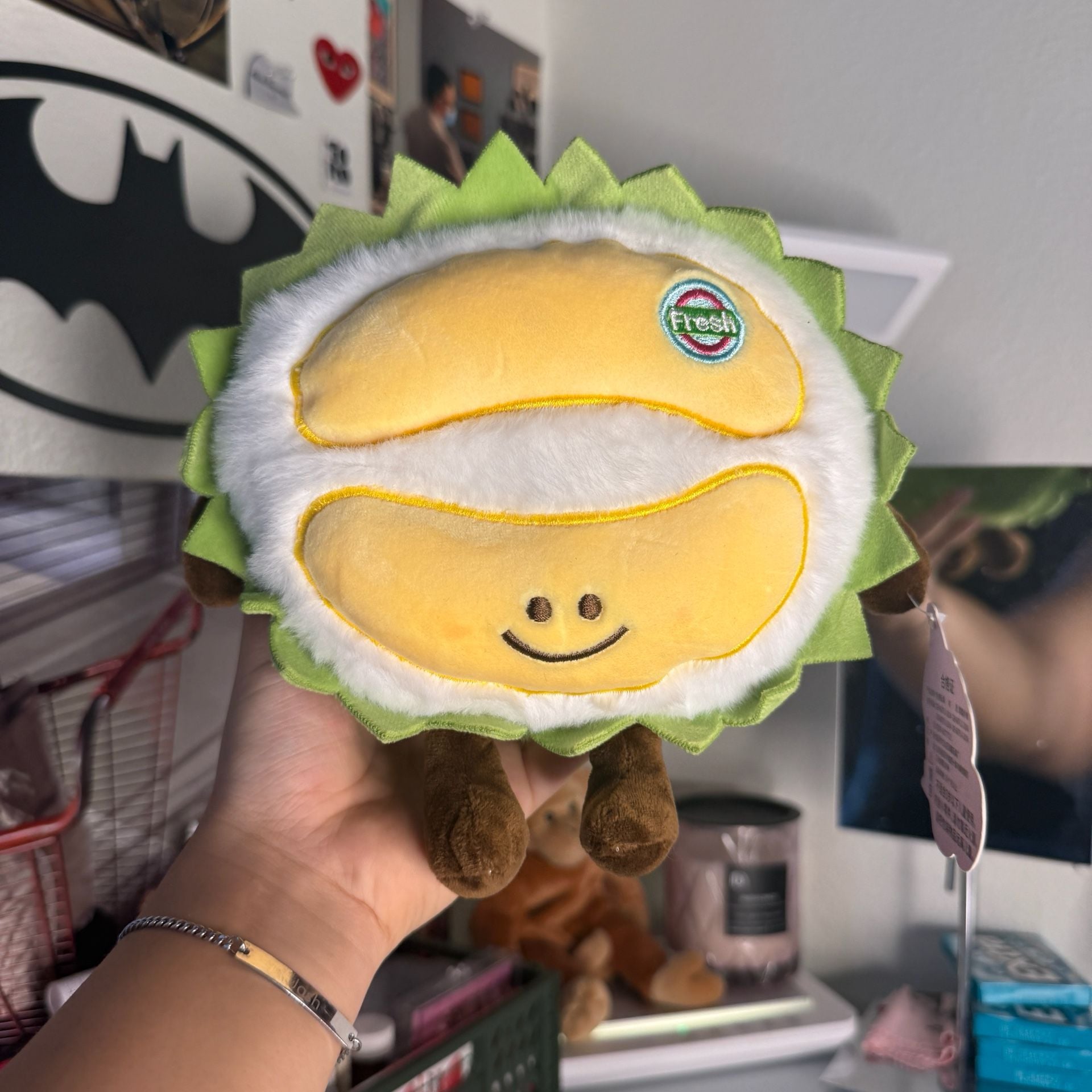 Fresh Durian Plush Toy 5.5 Inches Green Stuffed Fruit 6