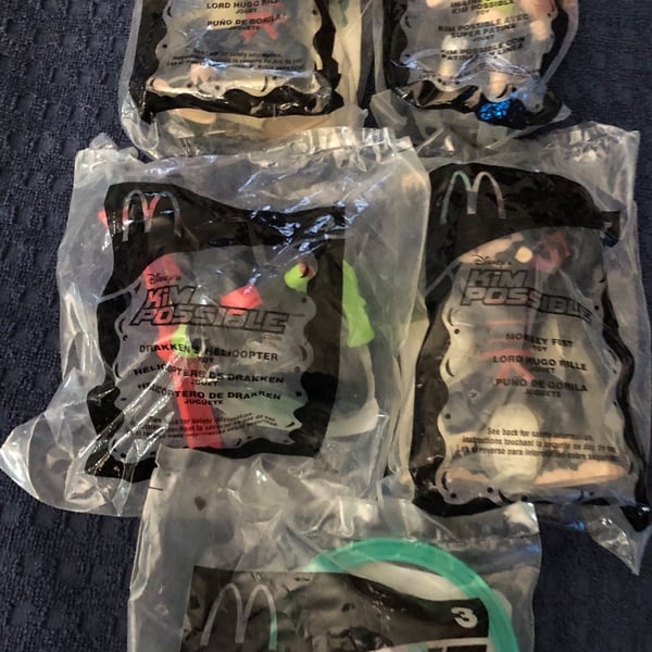 McDonalds Kim Possible Happy Meal Toys Lot of 5 Sealed
