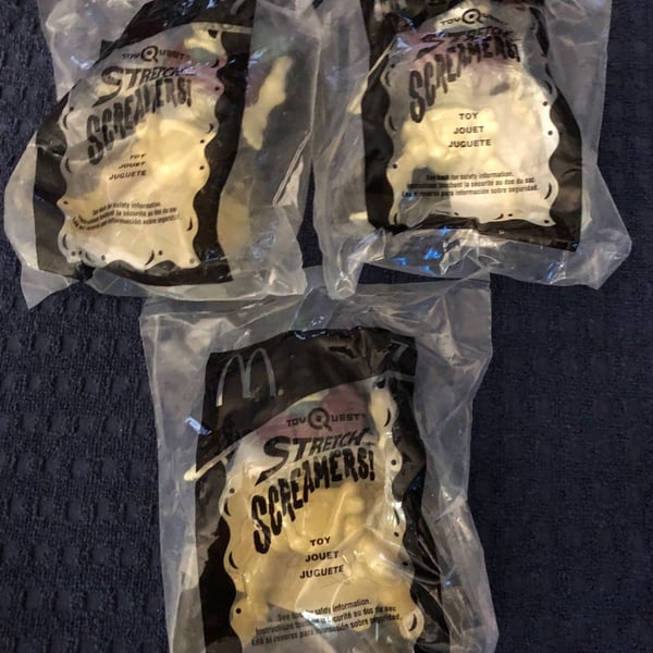 McDonalds Toy Quest Stretch Screamers Happy Meal Toy Lot of 3 New