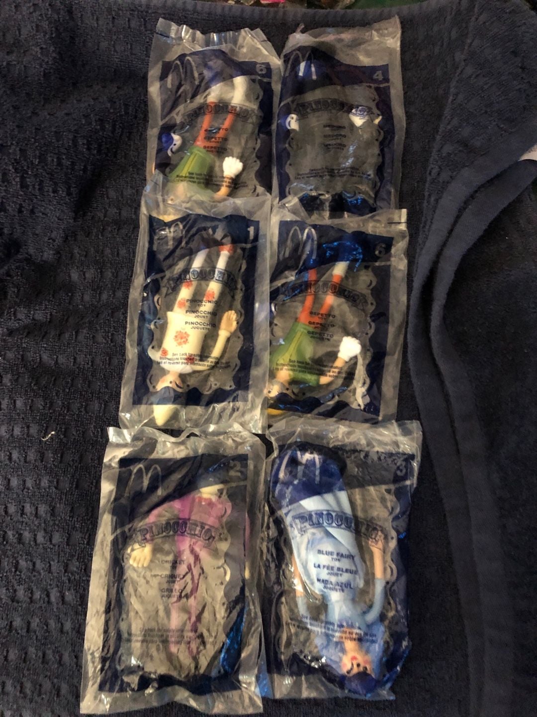 McDonalds Pinocchio Happy Meal Toys Complete Set Of 6 Sealed New 1
