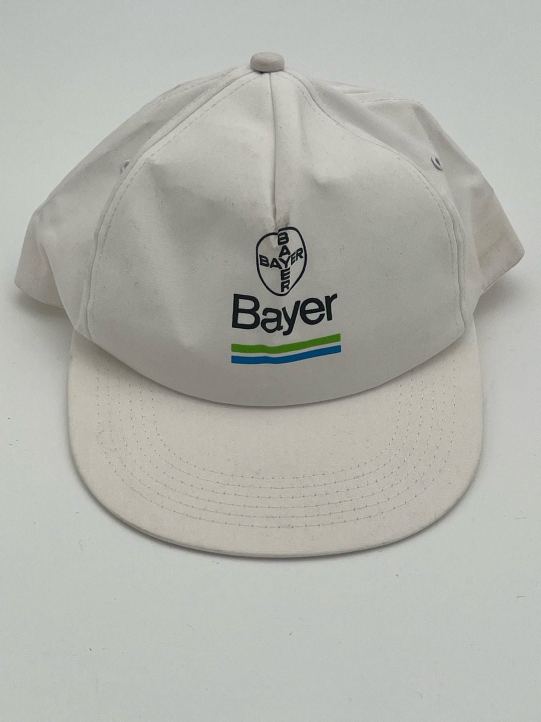 Bayer White Adjustable Strapback Hat Cap vintage drug company merch 2