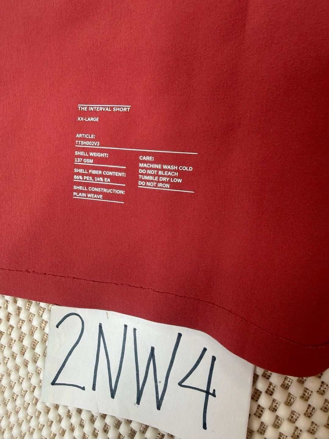 Ten Thousand The Interval Short Size Xx-Large Red Athletic Gym Shorts 5