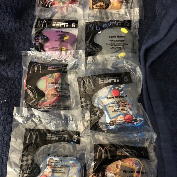 McDonalds ESPN Handheld Electronic Games Happy Meal Toys Lot of 7