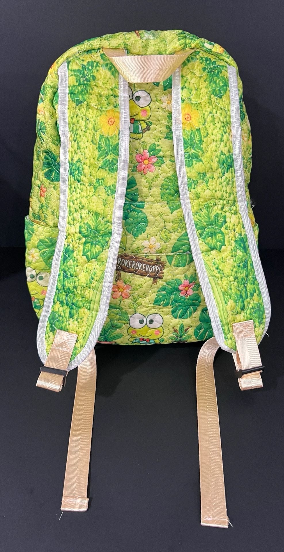 Sanrio Keroppi Green Quilted Plant Backpack 10