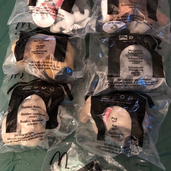 McDonalds Artlist Collection The DOG Mini Plush Toy Lot