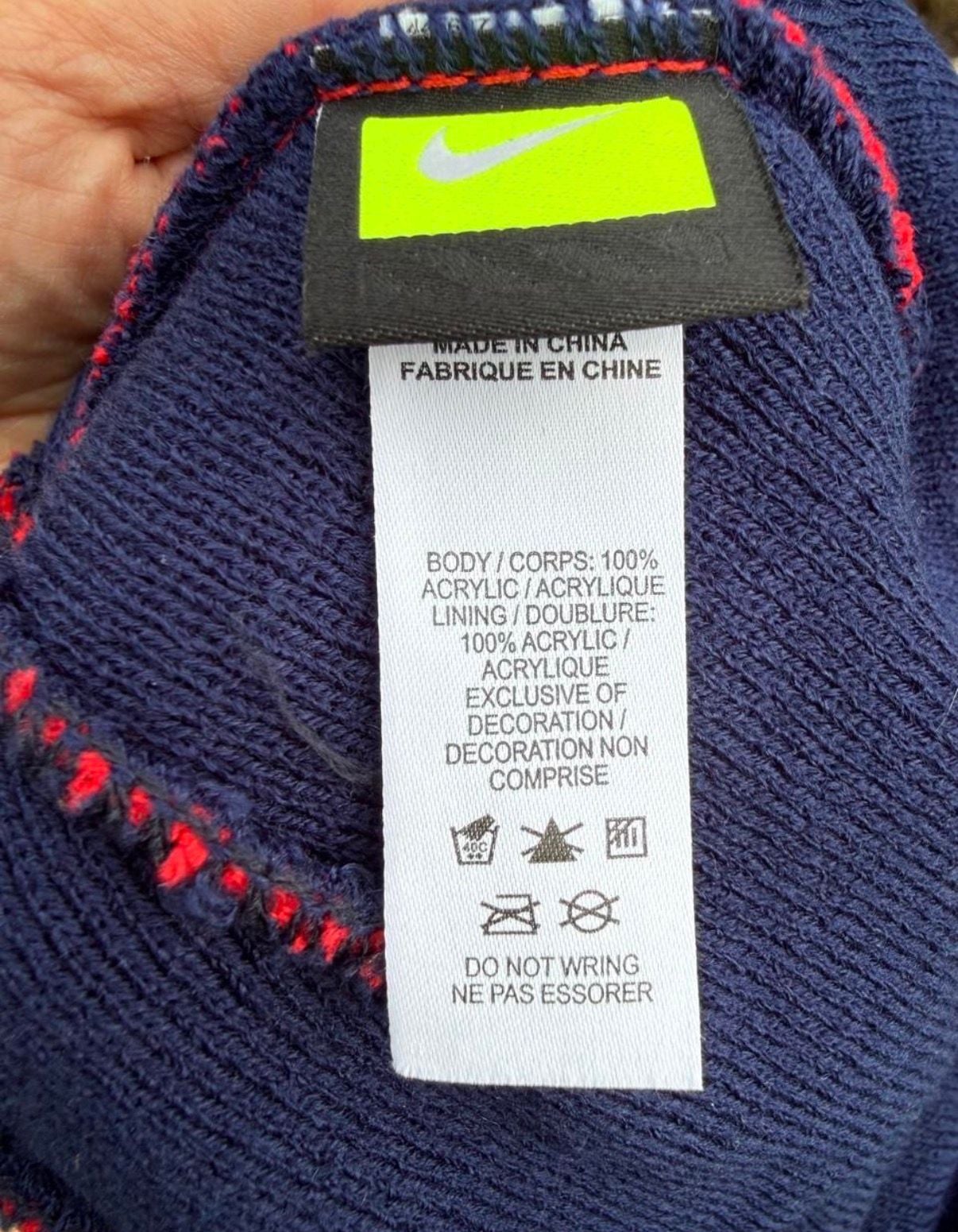 Nike USA Beanie Hat Red White Blue Pom Cuffed 4