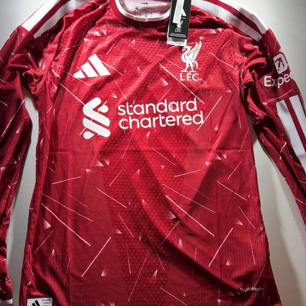 Adidas Liverpool FC Home Long Sleeve Jersey Size M Red