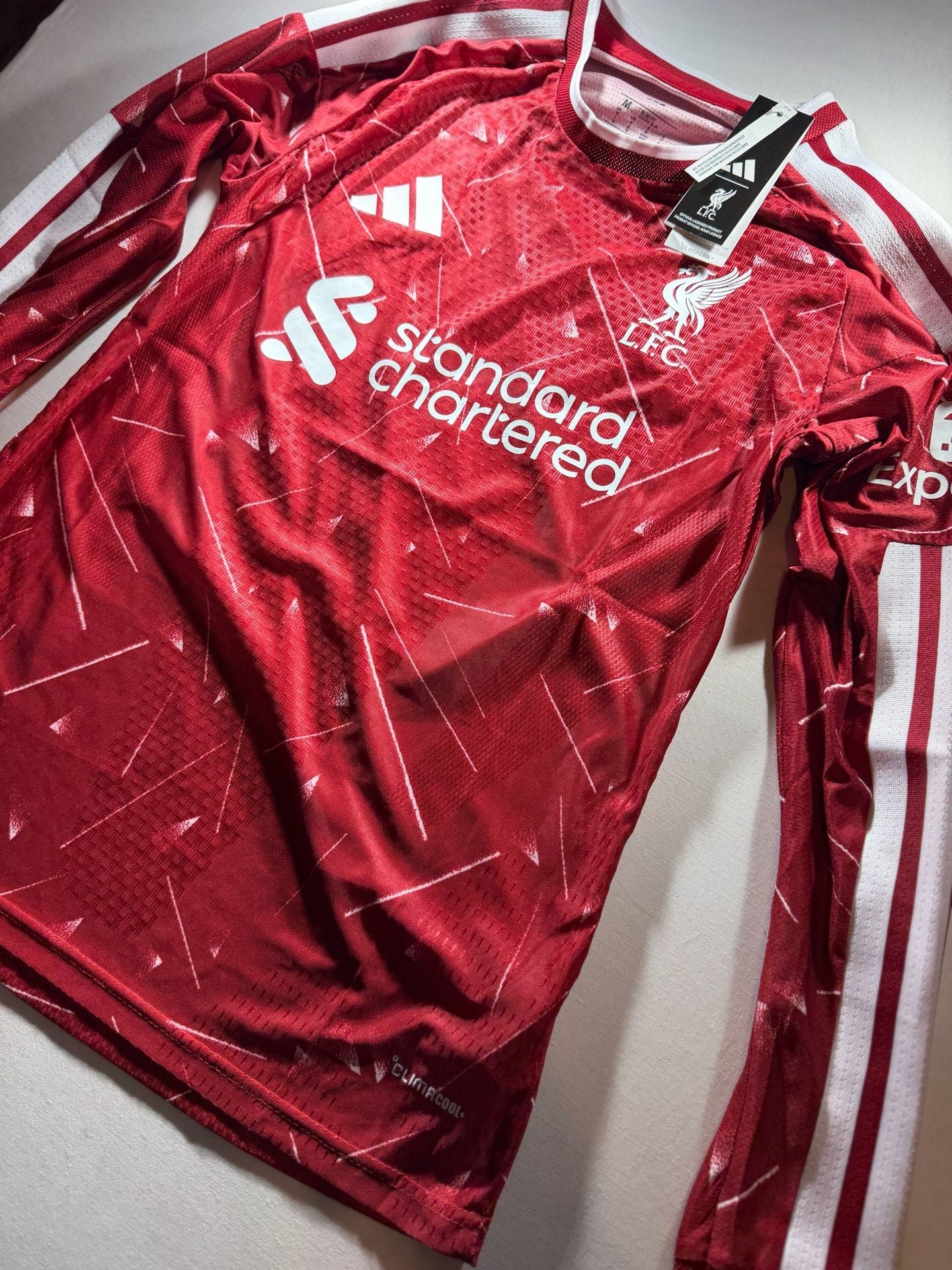Adidas Liverpool FC Home Long Sleeve Jersey Size M Red 8