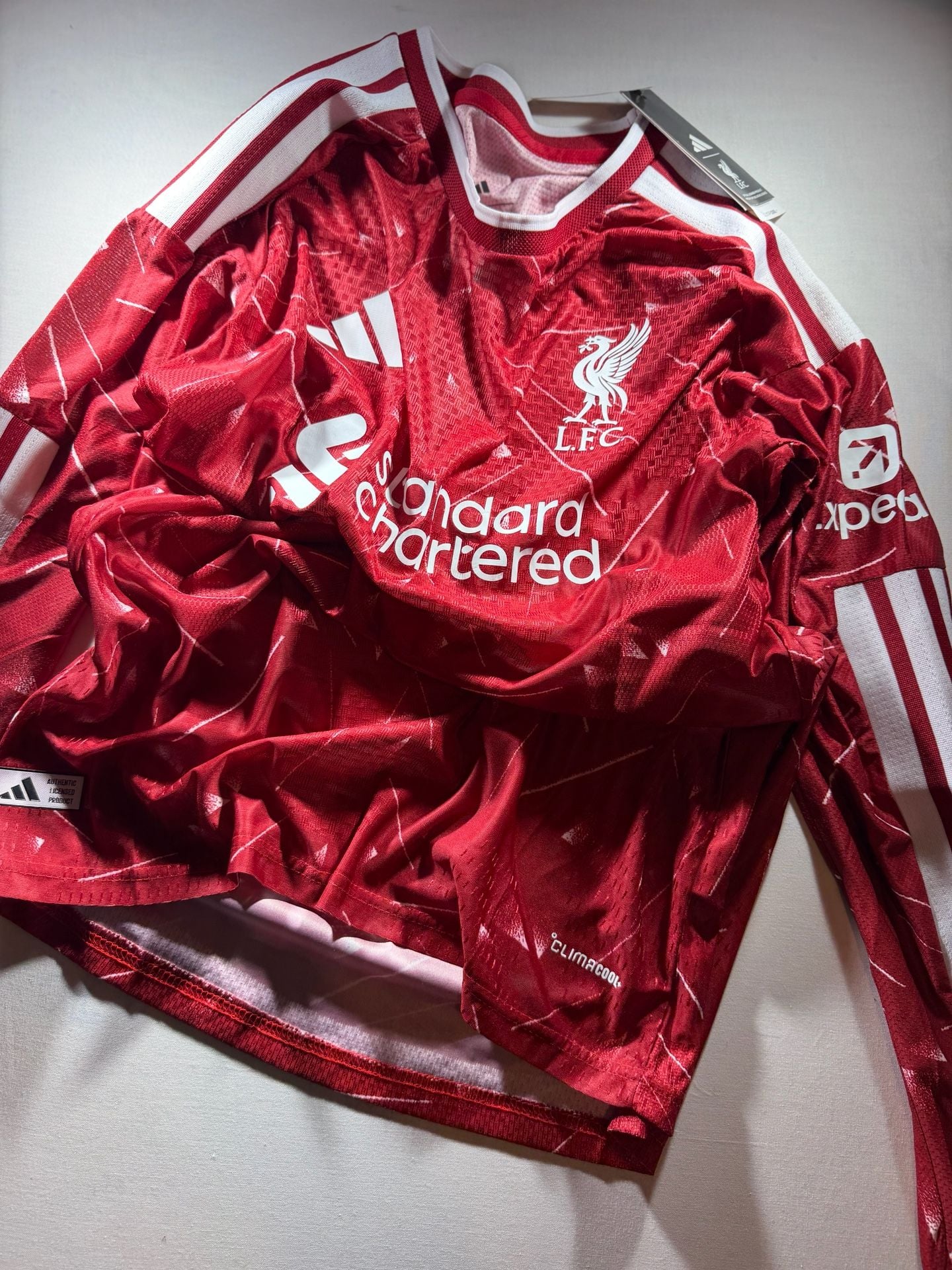 Adidas Liverpool FC Home Long Sleeve Jersey Size M Red 10