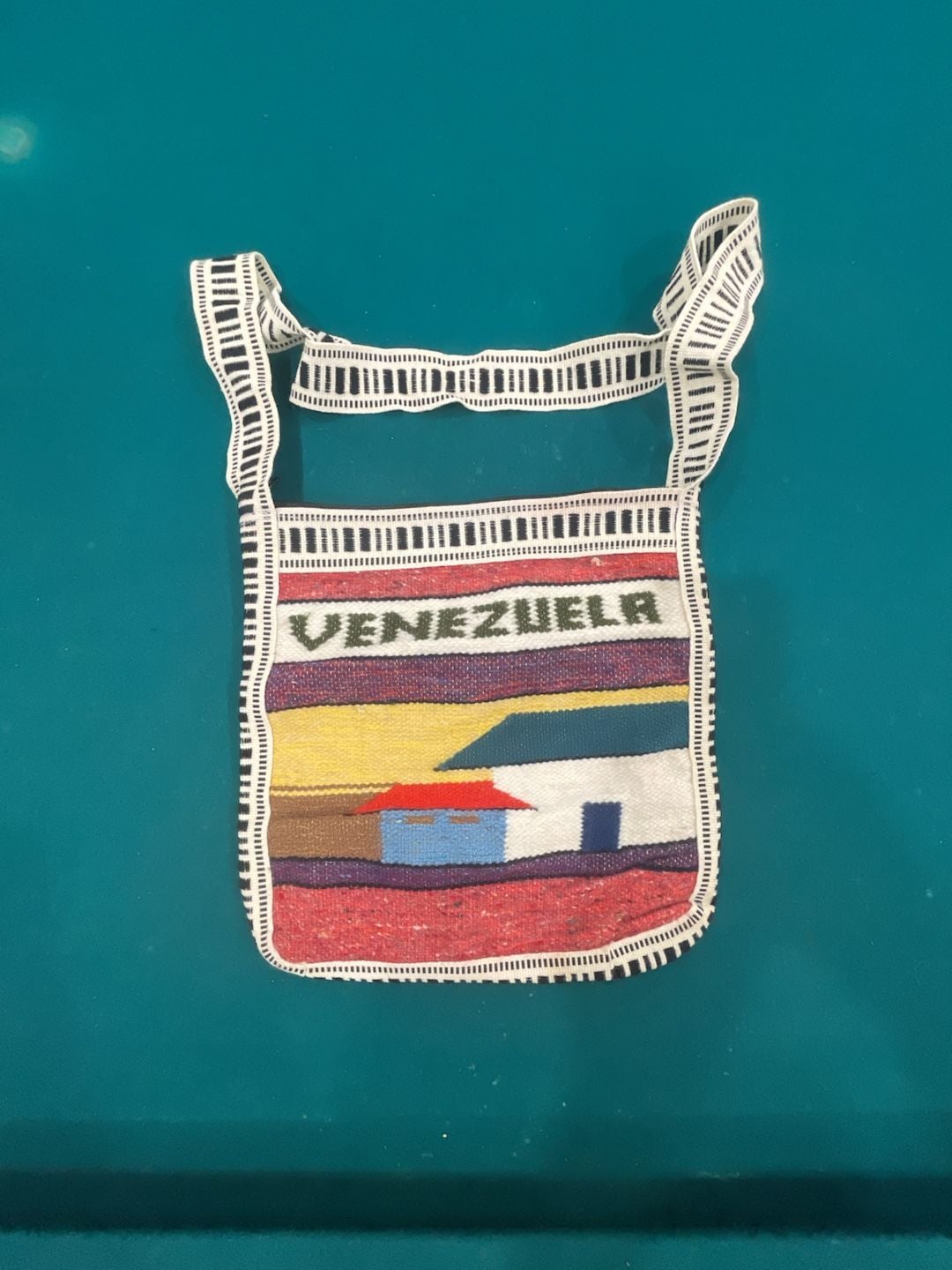 Handmade Venezuela Woven Tapestry Crossbody Bag Multi-Color Souvenir 2