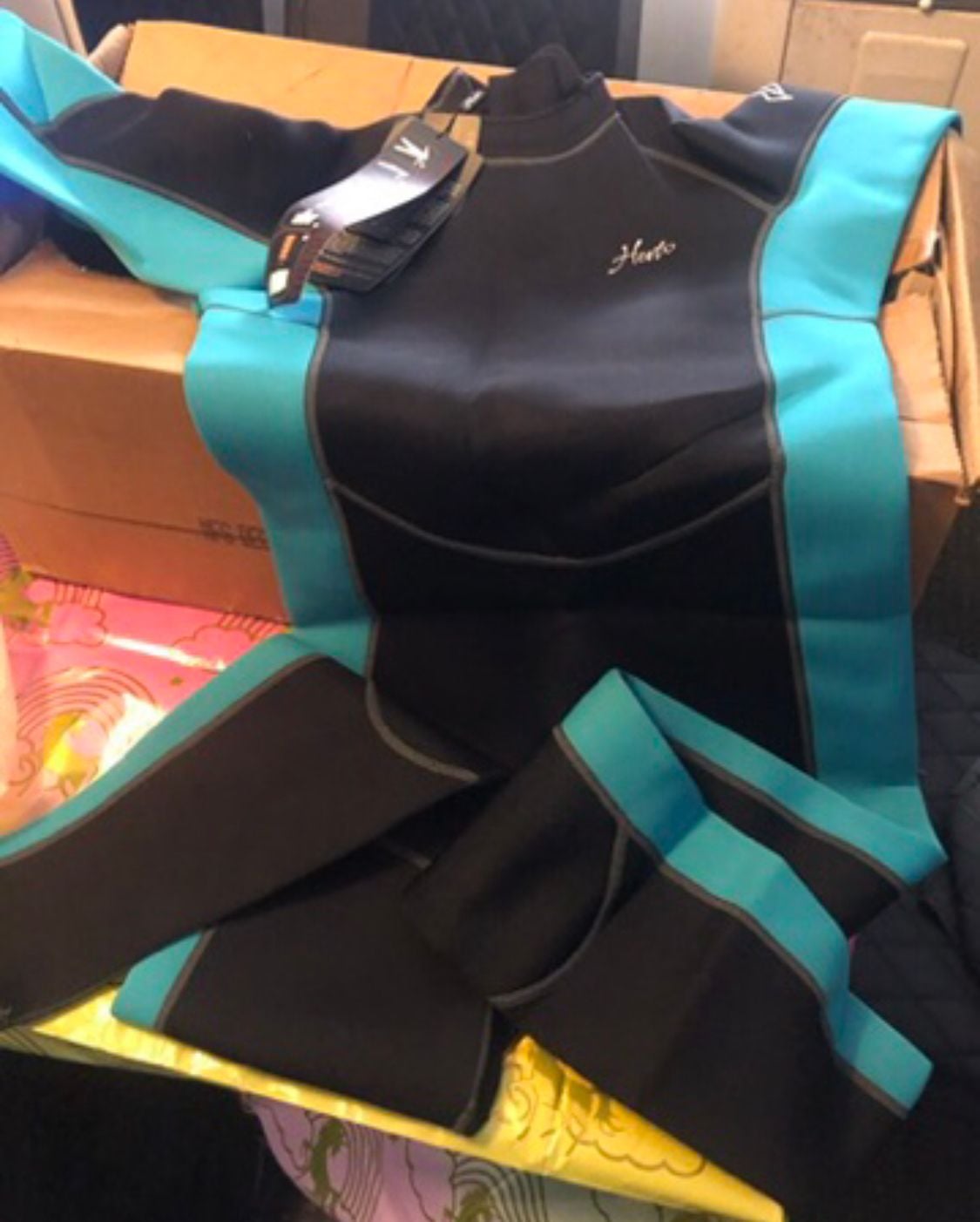 Hevto Wetsuit Black Blue 1