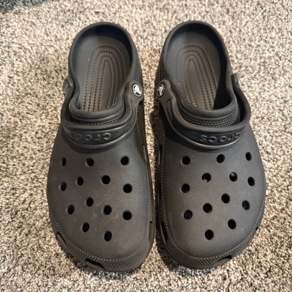 Crocs Classic Clog Shoes Men 10 Women 12 Black Slip-On