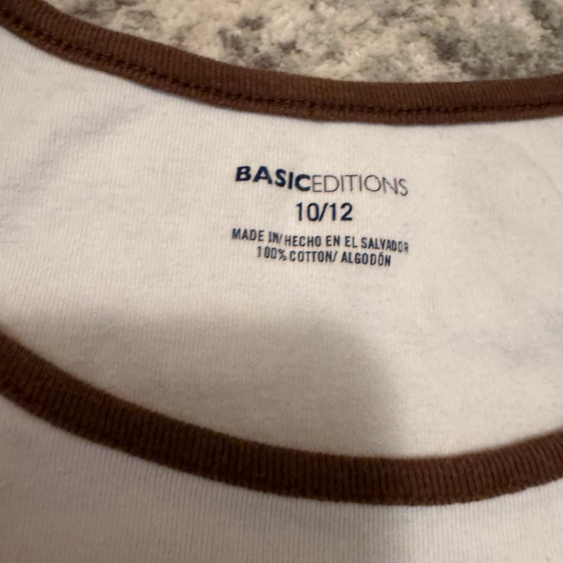 Basic Editions Tank Top Size 10/12 White Just Chillin Frog Y2K 6