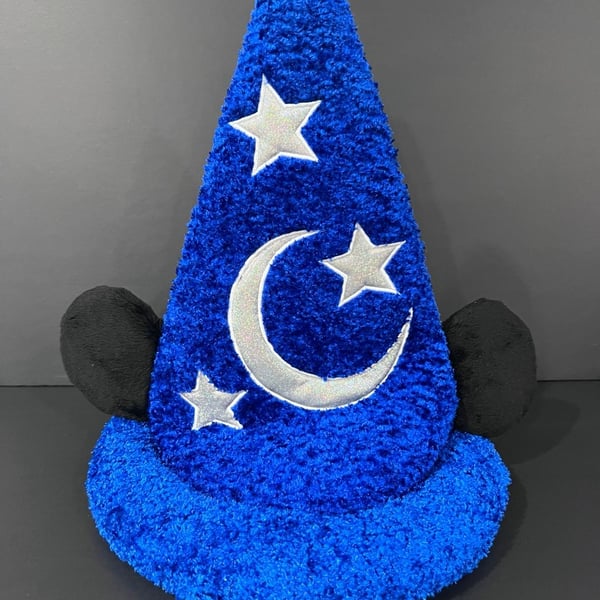 Disney Parks Mickey Mouse Sorcerer Wizard Hat Adult 59CM Blue Fantasia
