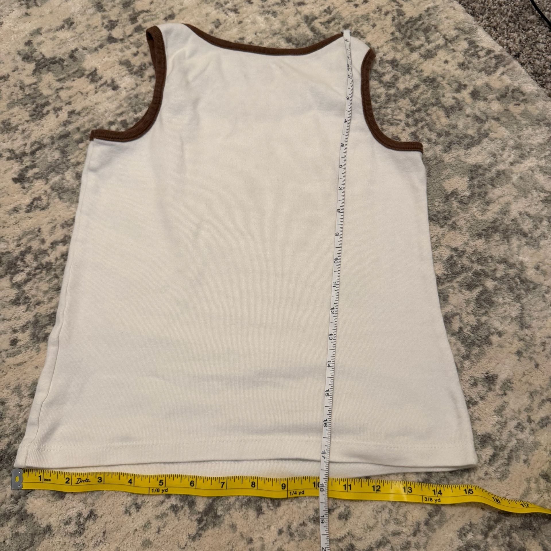 Basic Editions Tank Top Size 10/12 White Just Chillin Frog Y2K 7