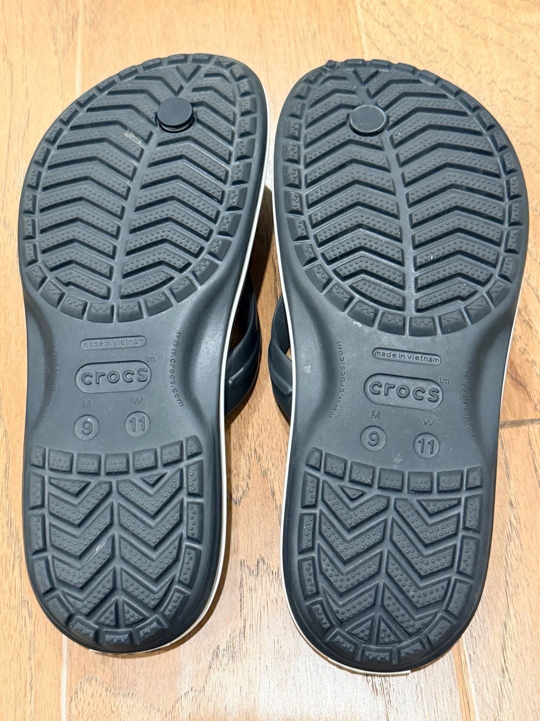 Crocs Crocband Flip Size M9/W11 Black White Sandals Flip Flops 7