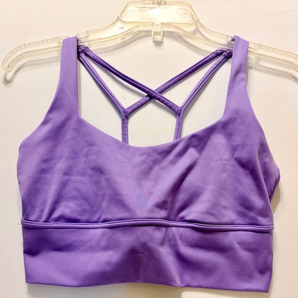 All In Motion Sports Bra Size S Purple Longline Strappy