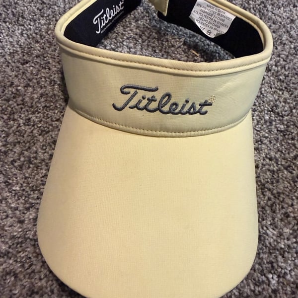 Titleist Golf Visor Yellow Adjustable Strapback