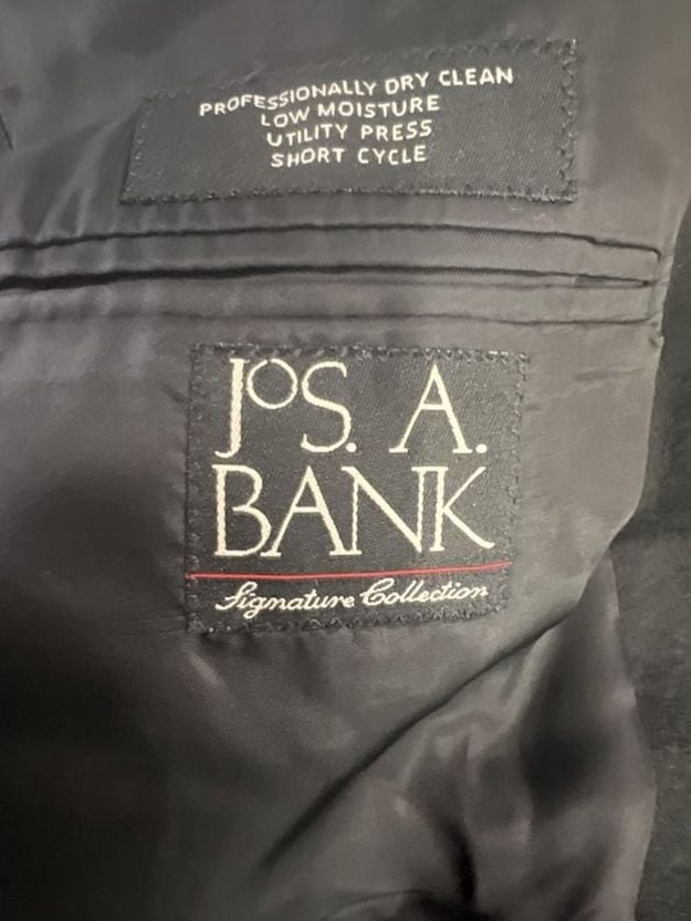 Jos. A. Bank Cashmere Blazer Size 44L Black Two Button Jacket Signature Series 5