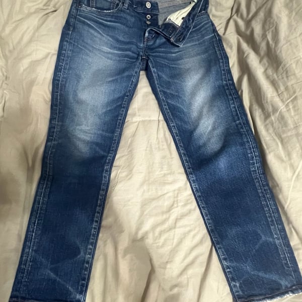 Moussy Vintage Button Fly Jeans Size 30x30 Blue Denim
