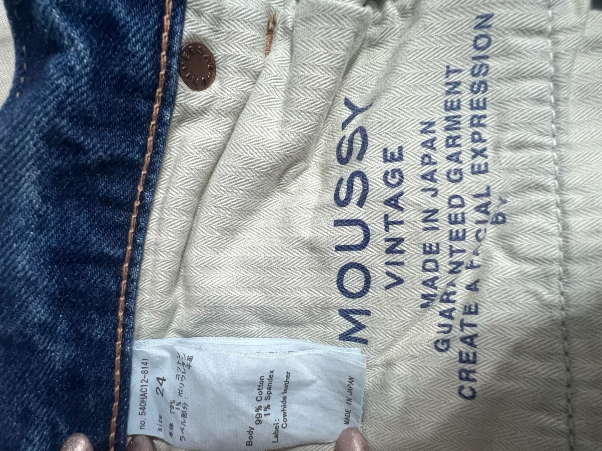 Moussy Vintage Button Fly Jeans Size 30x30 Blue Denim 8