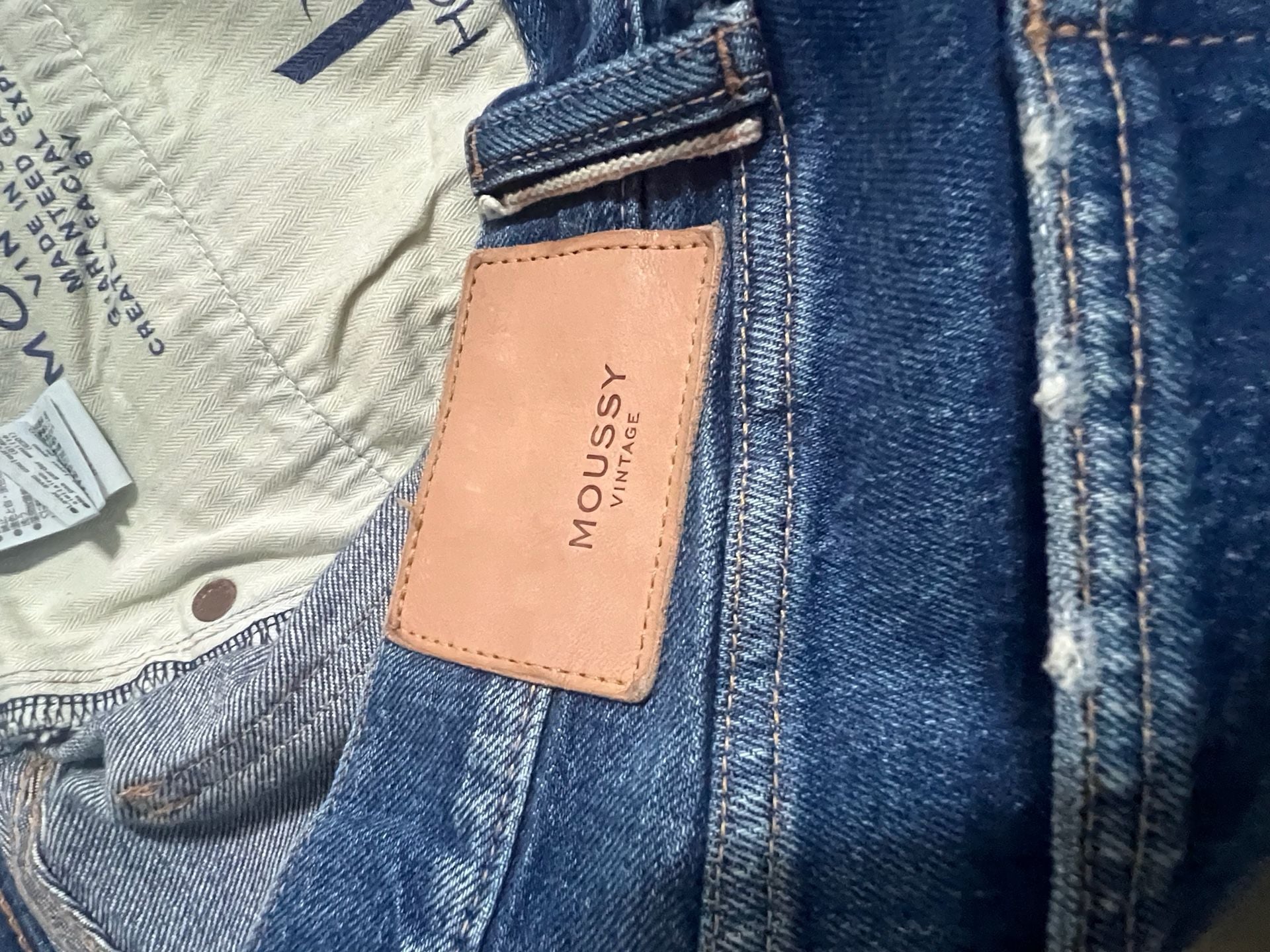 Moussy Vintage Button Fly Jeans Size 30x30 Blue Denim 9