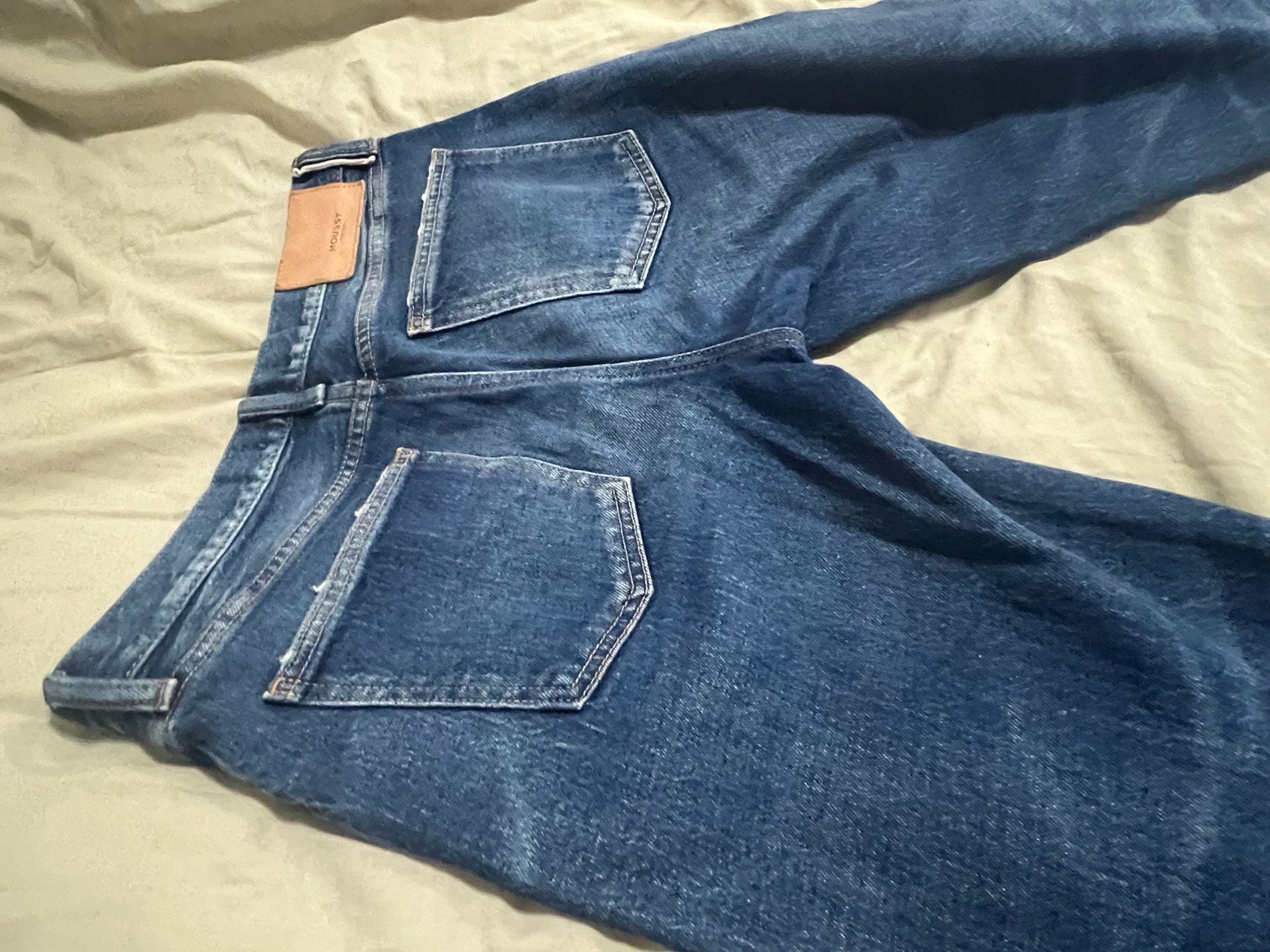 Moussy Vintage Button Fly Jeans Size 30x30 Blue Denim 10