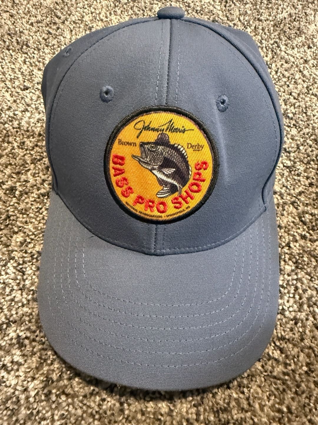 Bass Pro Shops Johnny Morris Brown Derby Canvas Cap Gray Adjustable Hat 2