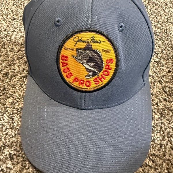 Bass Pro Shops Johnny Morris Brown Derby Canvas Cap Gray Adjustable Hat
