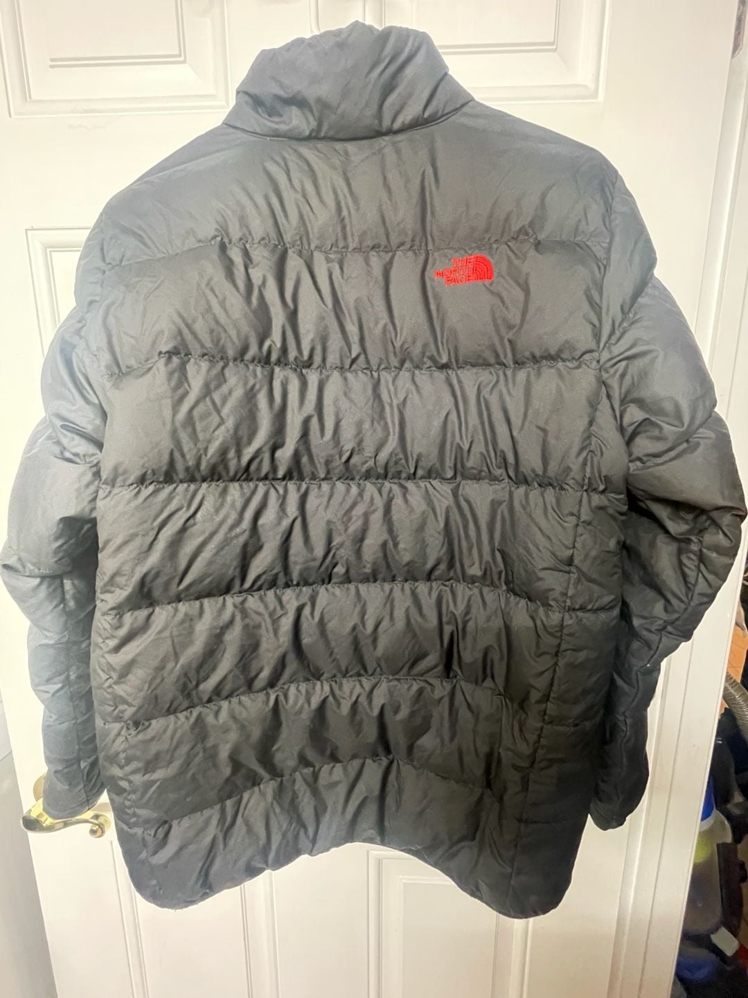 The North Face 550 Down Puffer Jacket Black Red Youth 4