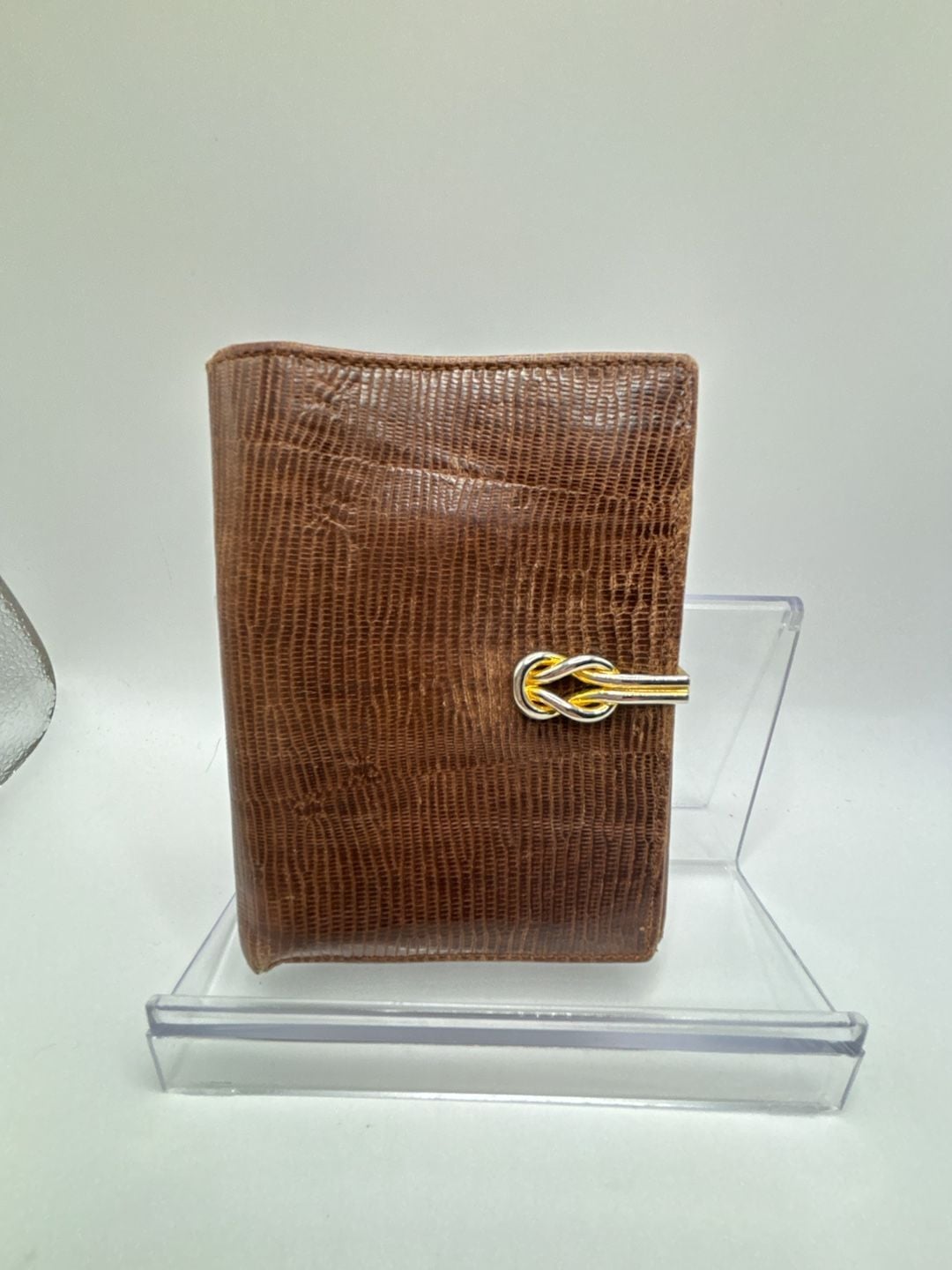 Neiman Marcus Brown Lizard Leather Wallet 2