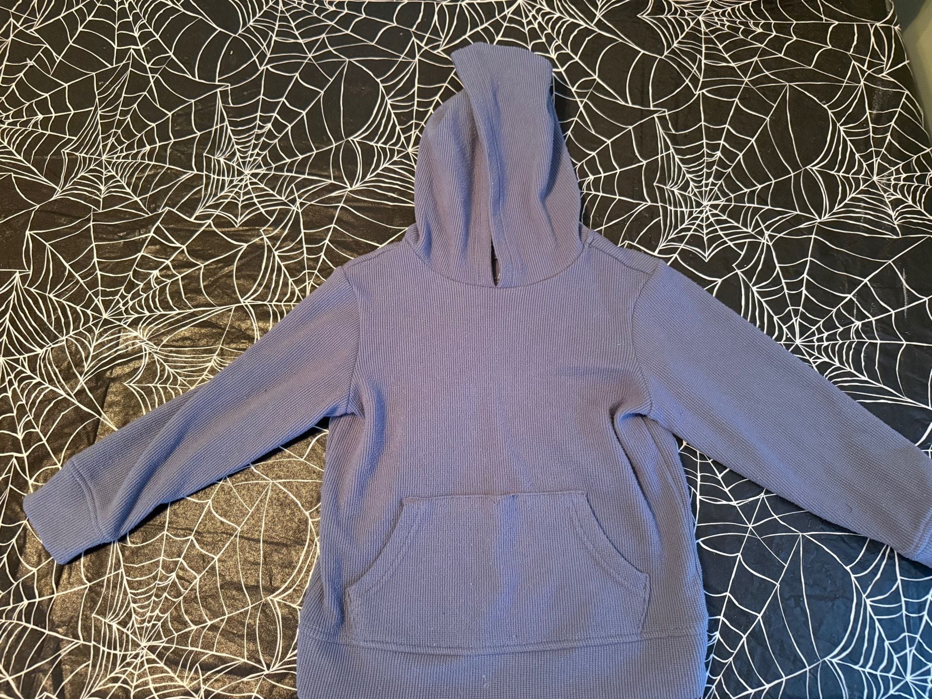 The Children's Place Waffle Thermal Hoodie Size 5/6 Blue (Youth) 2