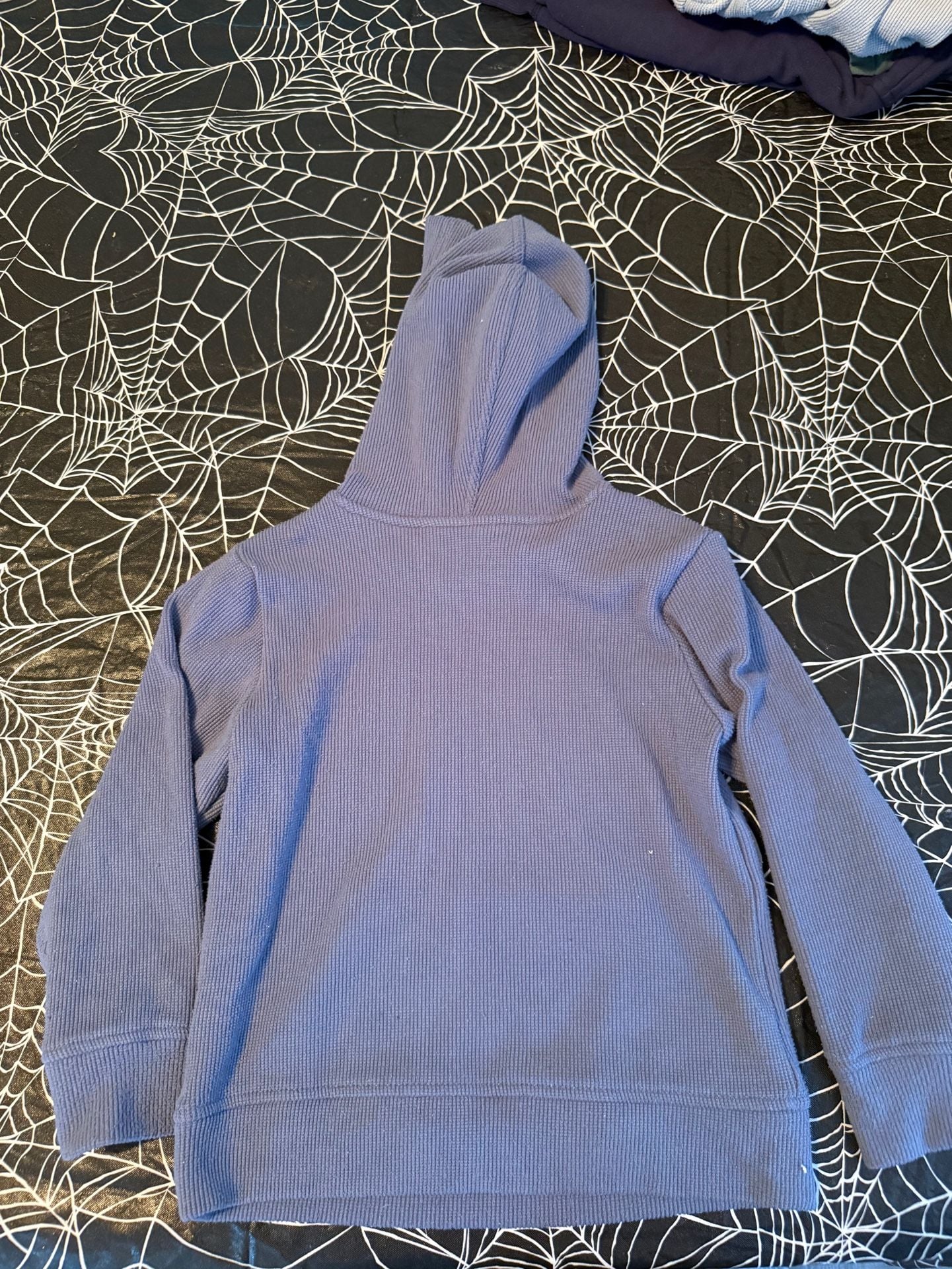 The Children's Place Waffle Thermal Hoodie Size 5/6 Blue (Youth) 3