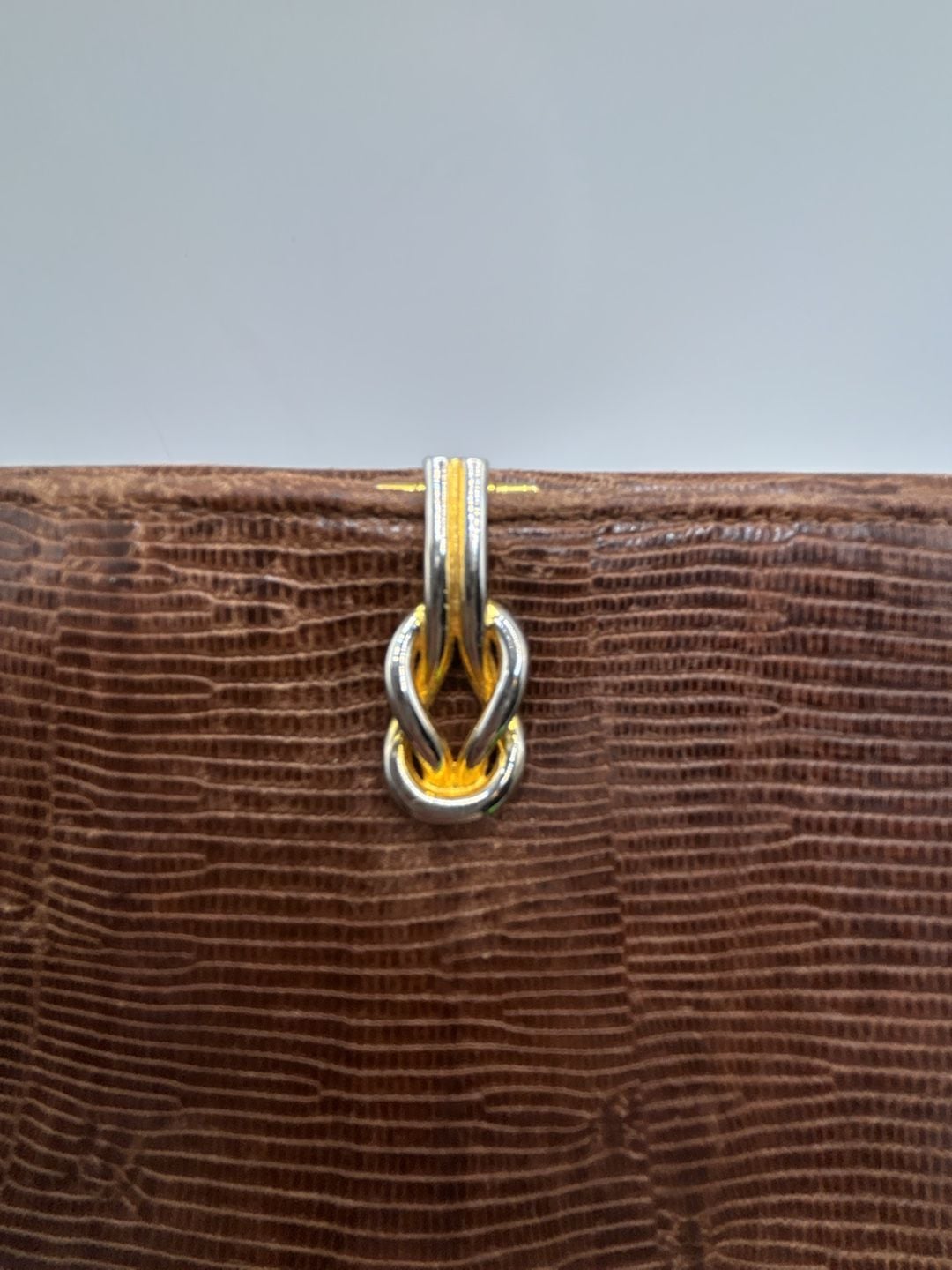 Neiman Marcus Brown Lizard Leather Wallet 8