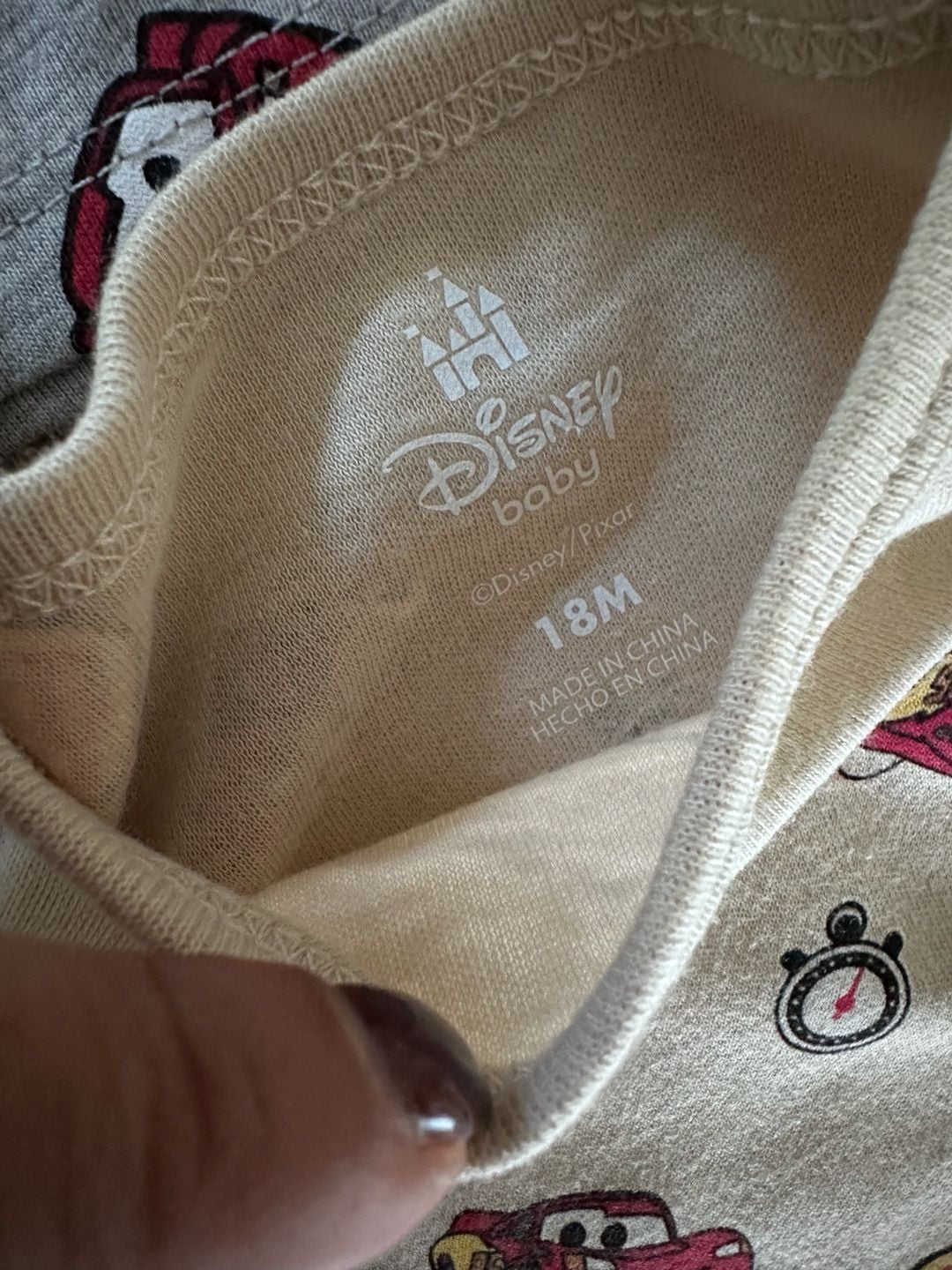 Disney Baby Cars Lightning McQueen Size 18M Infant Clothing Set 3