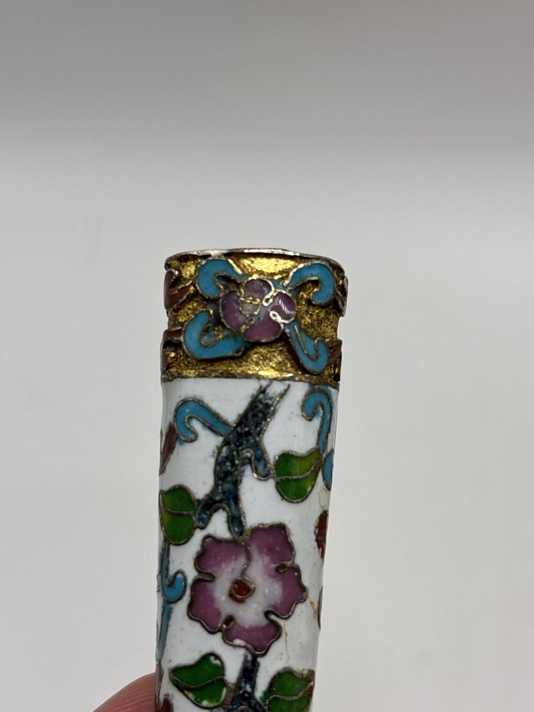 Vintage Cloisonne Enamel Floral Letter Opener With Presentation Box 5