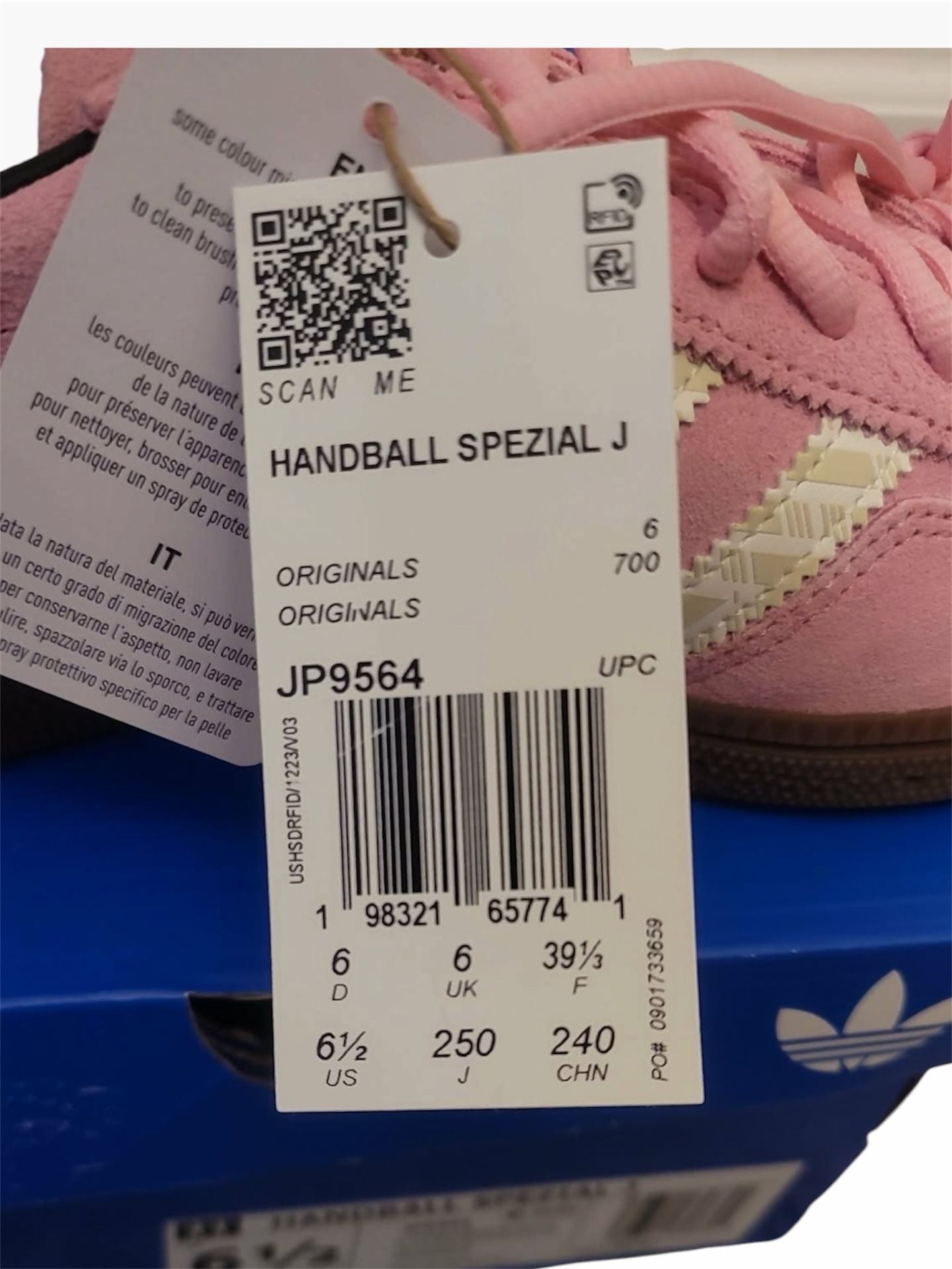 NEW Adidas Handball Spezial J Size 6.5 Youth Pink Black Gum Sneakers 7