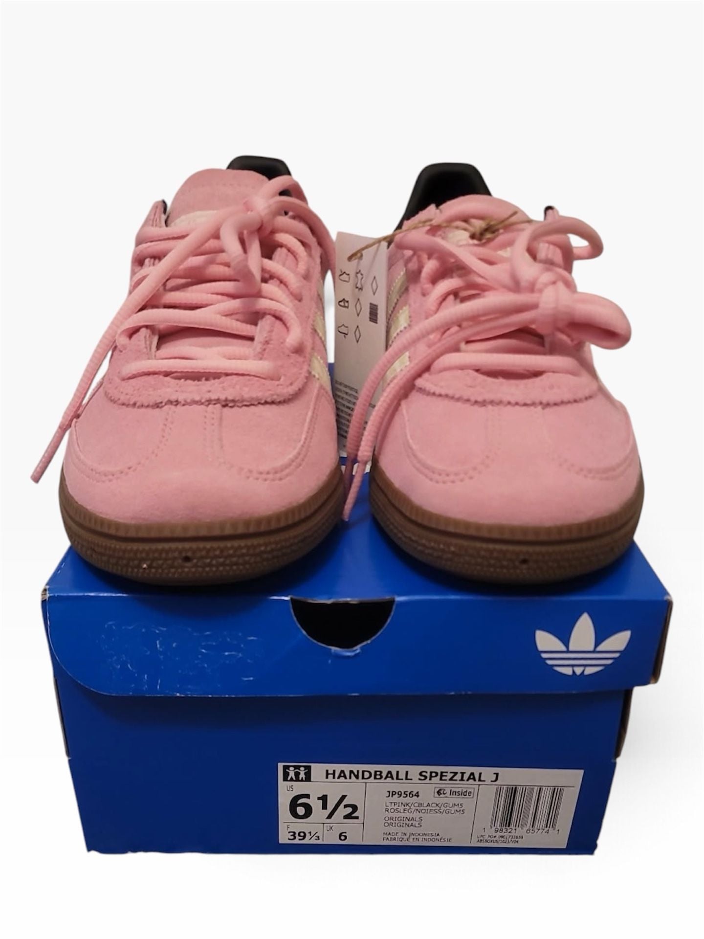 NEW Adidas Handball Spezial J Size 6.5 Youth Pink Black Gum Sneakers 10