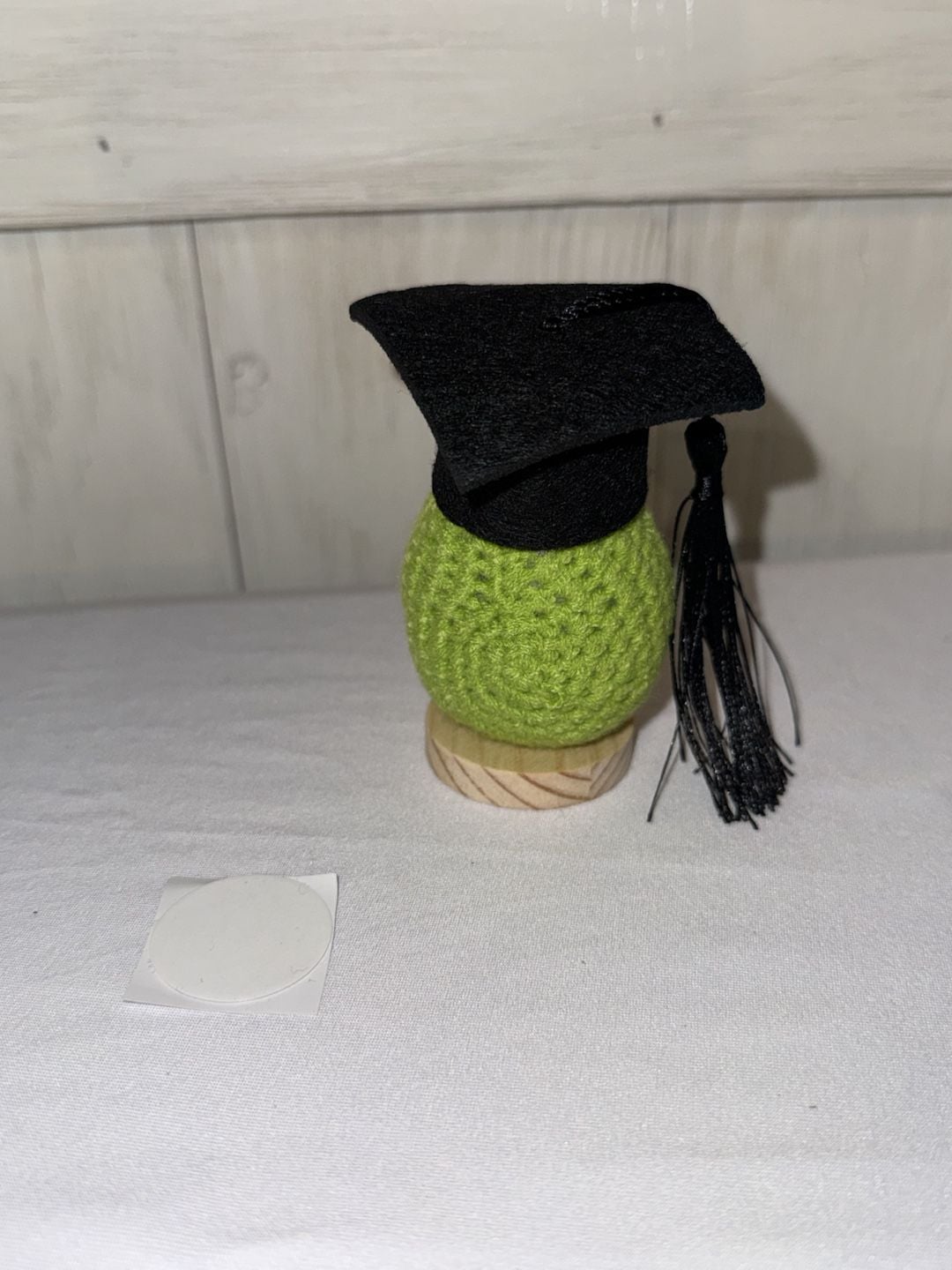 Handmade Crochet Avocado Graduation Doll with Cap You've Totally Guac This (b28) 2