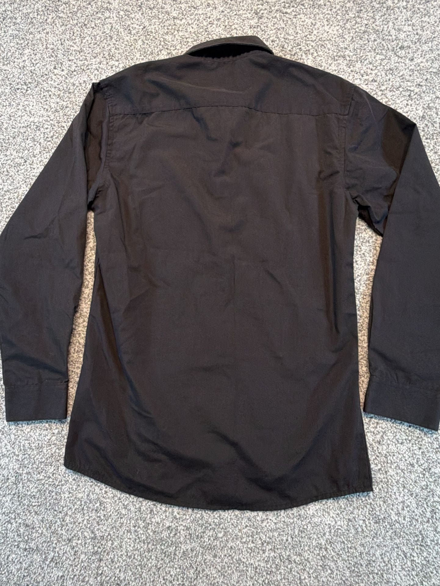 Gioberti Black Long Sleeve Dress Shirt Size 12 Pocket Button Down 7
