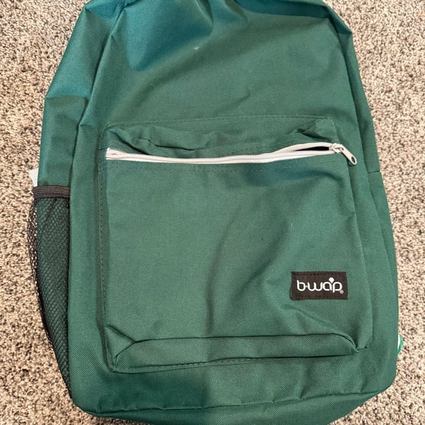 B-Wap Classic Backpack Green Bookbag School Travel