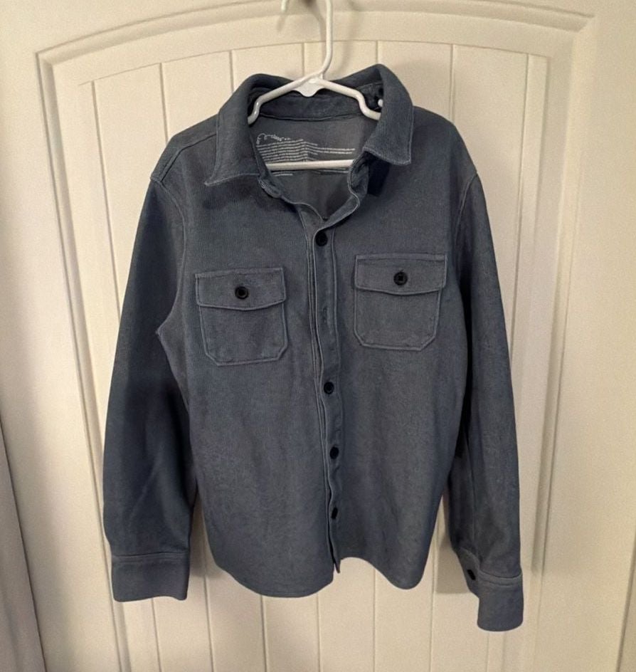 Art Class Shirt Jacket Size M (8 ) KIDS Blue Corduroy Button-Up 2