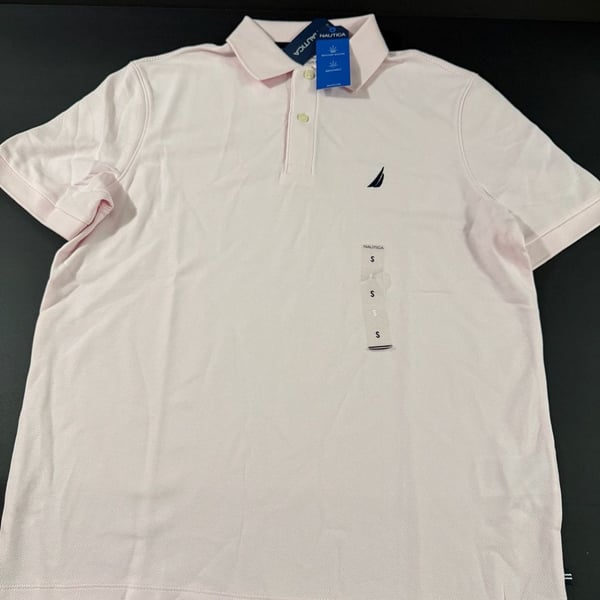 Nautica Performance Deck Polo Size S Pink Classic Fit New With Tags
