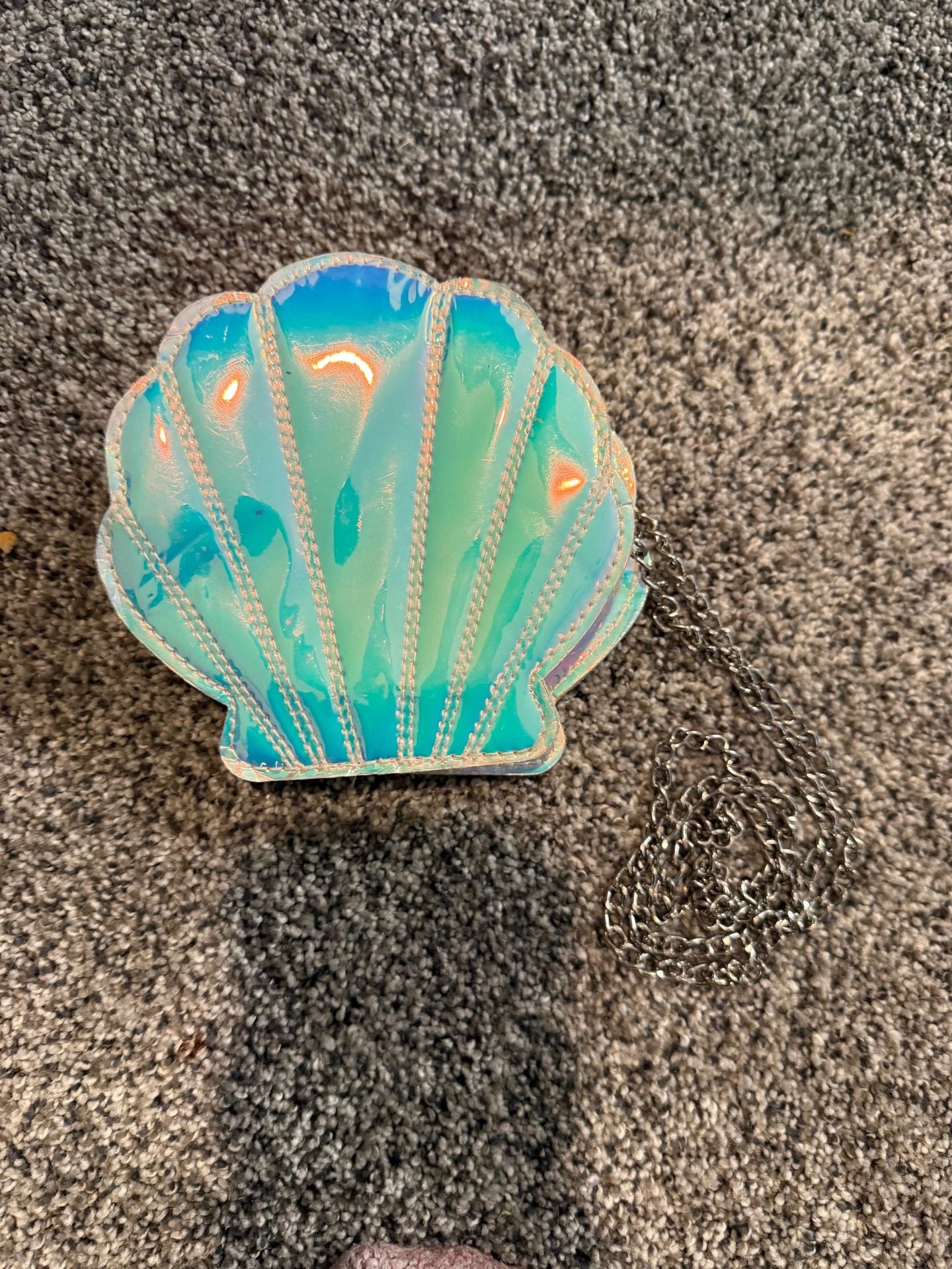 Capelli New York Shell Crossbody Bag Holographic Mermaid Purse Chain Strap 2