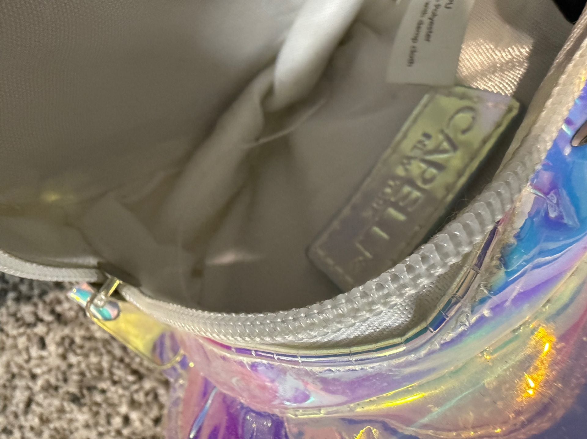 Capelli New York Shell Crossbody Bag Holographic Mermaid Purse Chain Strap 3