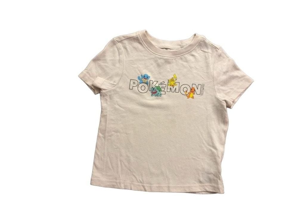 Old Navy Pokemon Graphic T-Shirt 18-24M Cream Cotton 1