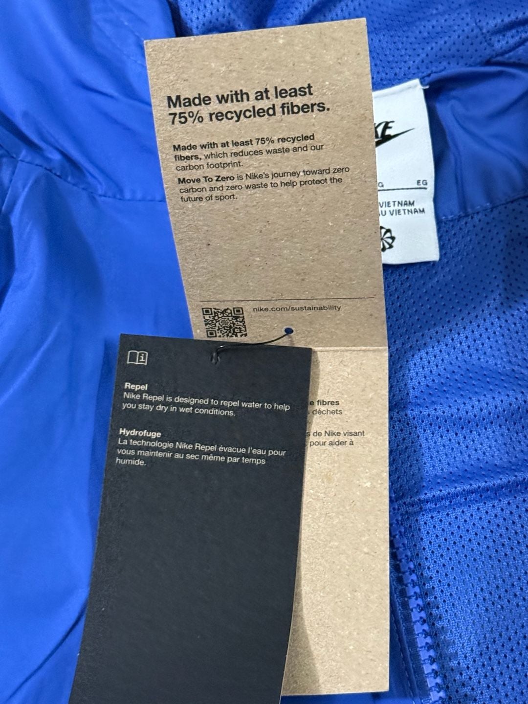 Nike Windrunner Repel Jacket Size XL Blue Gray Black 7