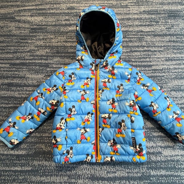 Disney Mickey Mouse Puffer Jacket Blue