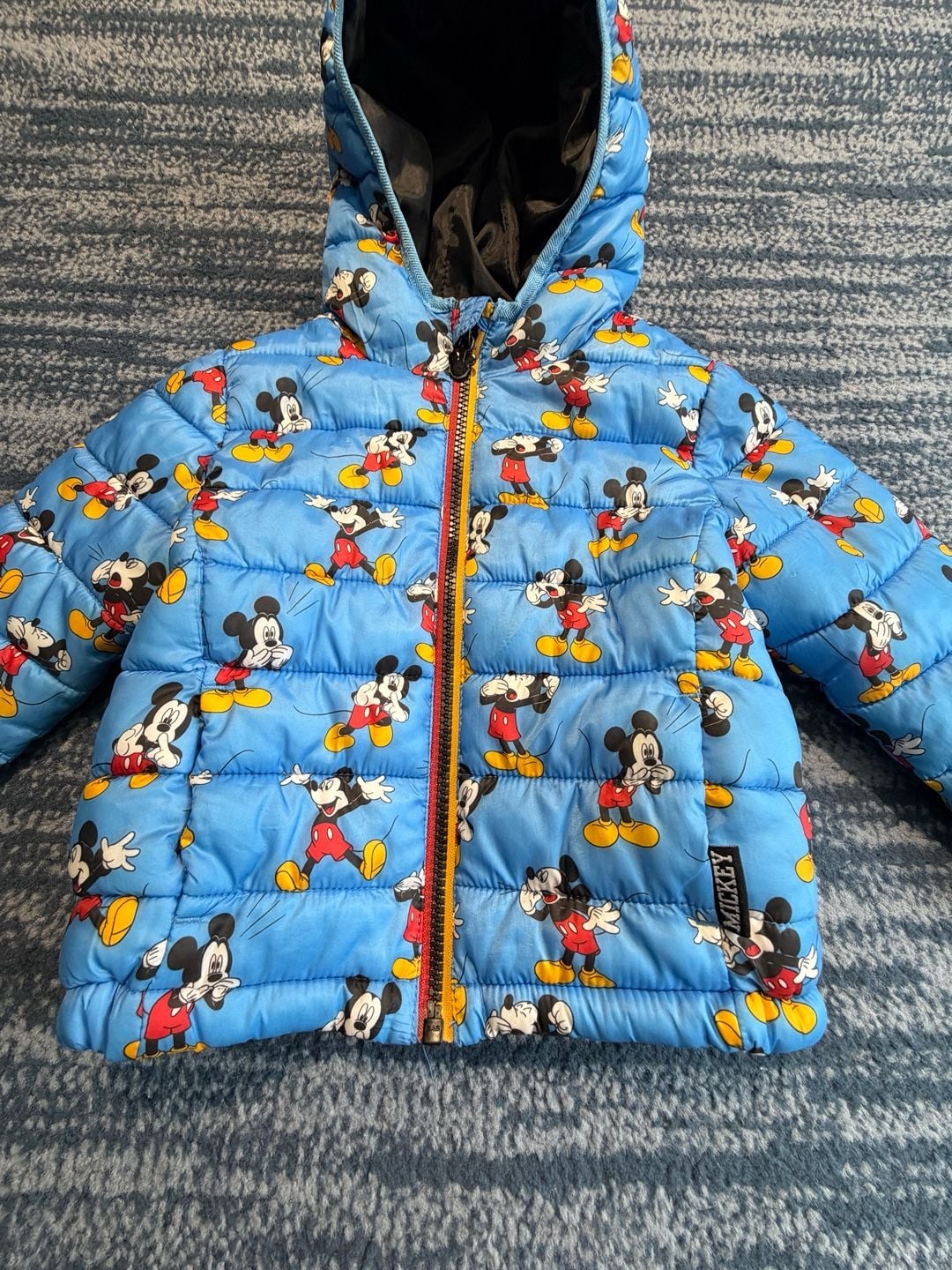 Disney Mickey Mouse Puffer Jacket Blue 3