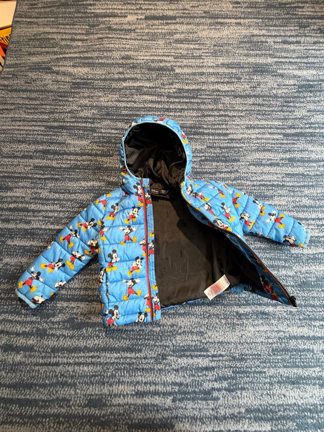 Disney Mickey Mouse Puffer Jacket Blue 16